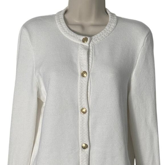 NWT J. Crew Cotton Cardigan Sweater Lady Jacket Ivory CG824 Size M - Picture 8 of 11